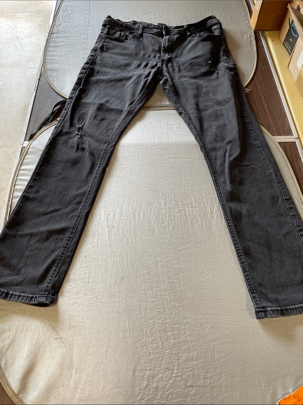 Men's Black Slim Fit Steve’s Jeans 34/32 black fade